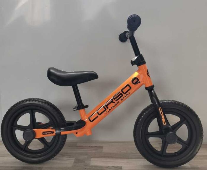 Велобіг "CORSO SPRINT" JR-01258 (1) сталева рама, колесо 12" EVA (ПІНА), підставка для ніг, в коробці