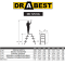 Двостороння алюмінієва драбина Drabest BASIC 2х6 125 кг