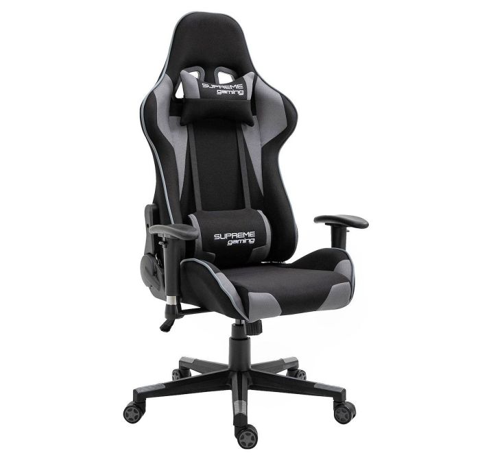 Компьютерное кресло из ткани PlayMaker Supreme Gaming 94559 Черно-серый