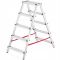 Двостороння алюмінієва драбина HIGHER 2х5 125 кг