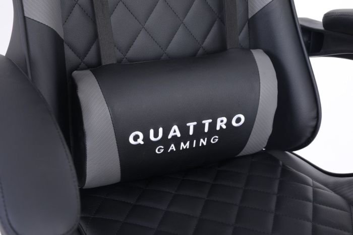 Компьютерное кресло с карбоновыми вставками CARBON Quattro Gaming Черно-серый