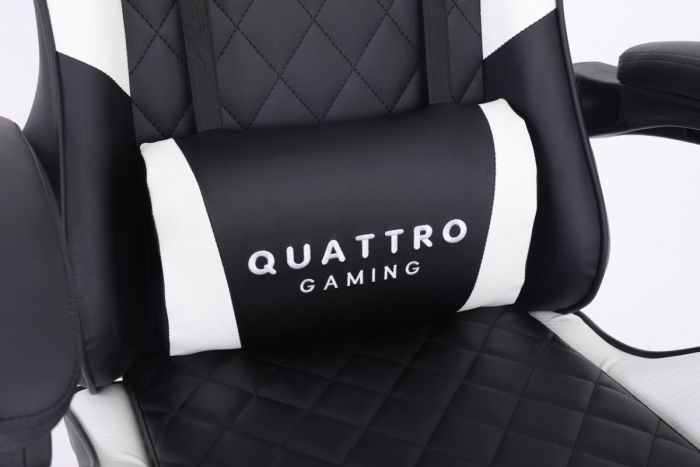 Компьютерное кресло с карбоновыми вставками CARBON Quattro Gaming Черно-белый