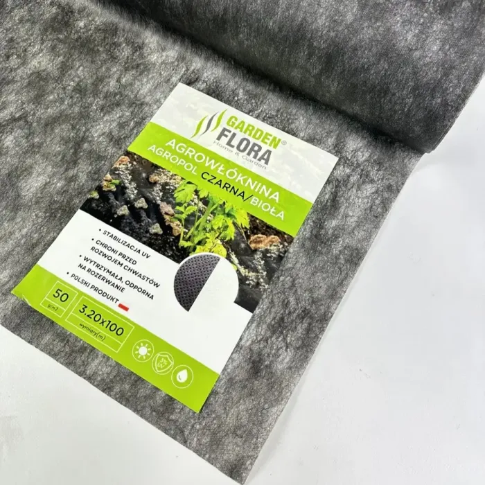 Агроволокно 50 г/м2 3.2м/100м Черно-Белое Garden Flora 