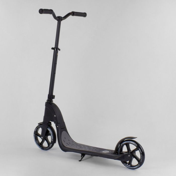 Самокат двоколісний Best Scooter Чорний (72378) з PU колесами