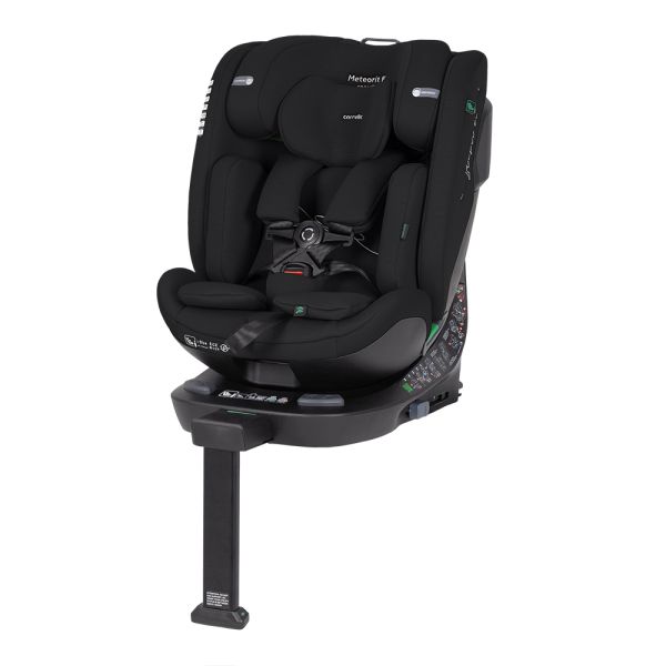 Дитяче Автокрісло CARRELLO Meteorit F (CRL-15101 Midnight Black) i-Size 40-150см ISOFIX, поворот, опор.стійка