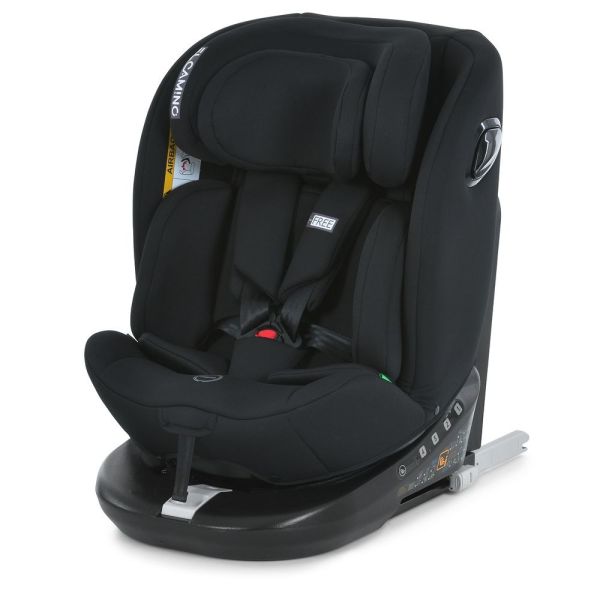 Дитяче автокрісло El Camino i-Free (ME 1187 Black) i-Size R129, фаза 1,2 (40-150 см) top tether, isofix