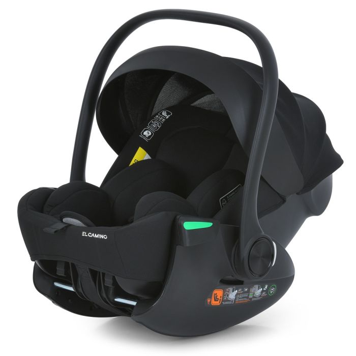 Дитяче Автокрісло El Camino i-Flow (ME 1198 Black) i-SIZE R129, група 0+, зростання дитини 40-87 см