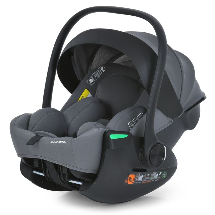 Дитяче Автокрісло El Camino i-Flow (ME 1198 Gray) i-SIZE R129, група 0+, зростання дитини 40-87 см