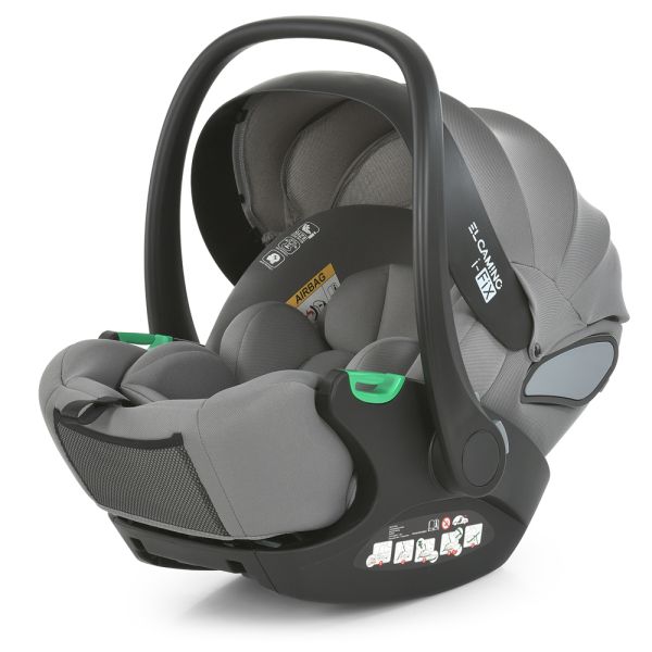 Автокресло-бебикокон EL CAMINO i-FIX (ME 1110 Simply Gray)