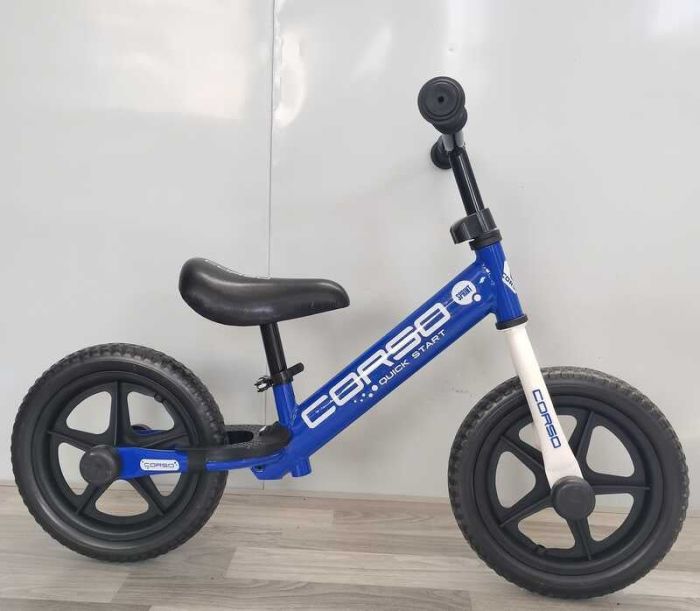 Велобег "CORSO SPRINT" JR-96033 (1) стальная рама, колесо 12" EVA (ПЕНА), подставка для ног, в коробке