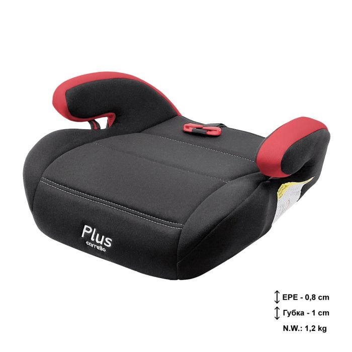Дитяче Автокрісло-бустер CARRELLO Plus (CRL-16007 Raven Red) + спрямовуючий ремінь 75см