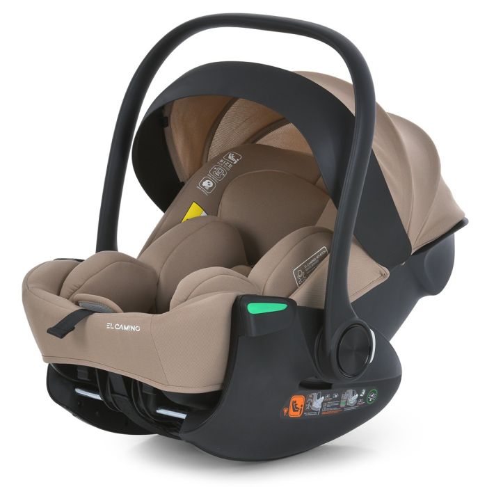 Дитяче Автокрісло El Camino i-Flow (ME 1198 Beige) i-SIZE R129, група 0+, зростання дитини 40-87 см