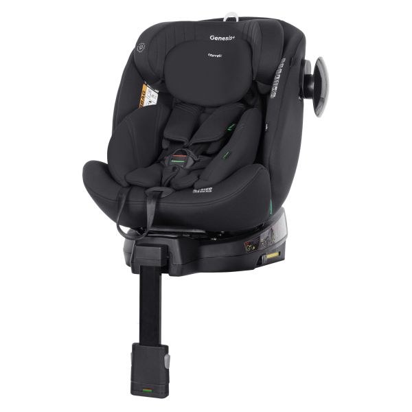 Дитяче Автокрісло CARRELLO Genesis+ (CRL-12807 Absolute Black) i-Size 40-150см ISOFIX, поворот, опор.стійка